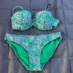 Floral bathing suit two piece